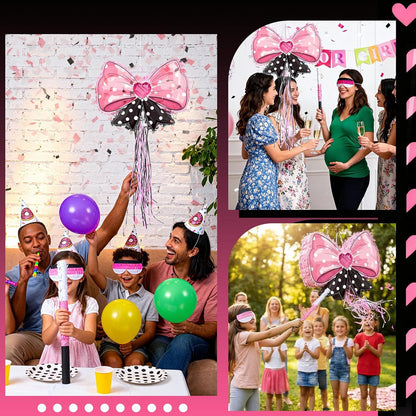 Rock and Roll Skeleton Piñata with Headphones Design Blindfold Hitting Stick Confetti for Music Themed Birthday Party (15.56 x 13.19 x 2.76 inch)