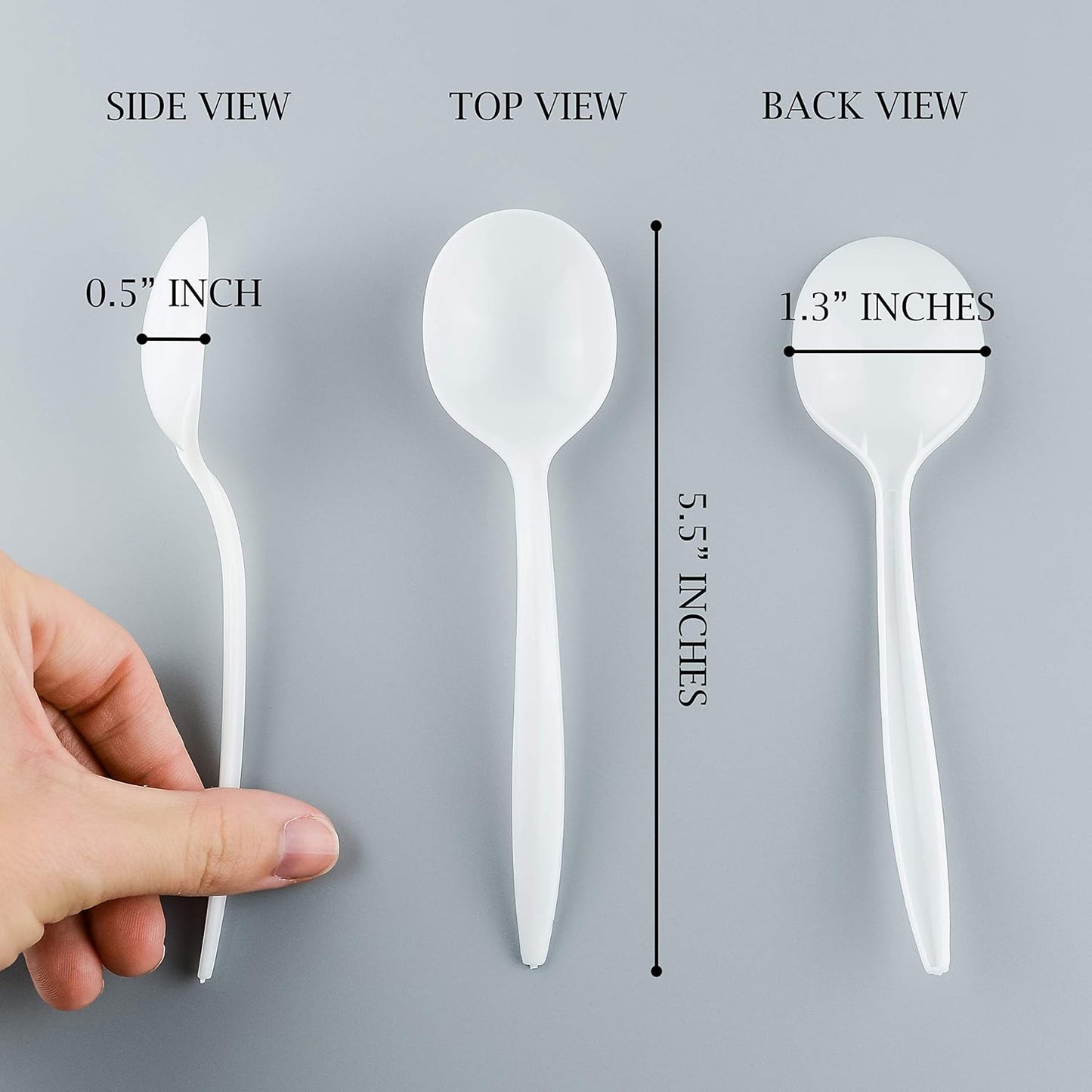 Plasticpro Cutlery Plastic Combo Sets Medium Weight Disposable Silverware White (1000 Count)