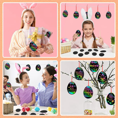 JULMELON 36 PCS Ocean Crafts, Rainbow Scratch Art Under The Sea Party Favors DIY Magic Color Summer Ocean Animals Scratch Cards for Summer Party Favors School Activities