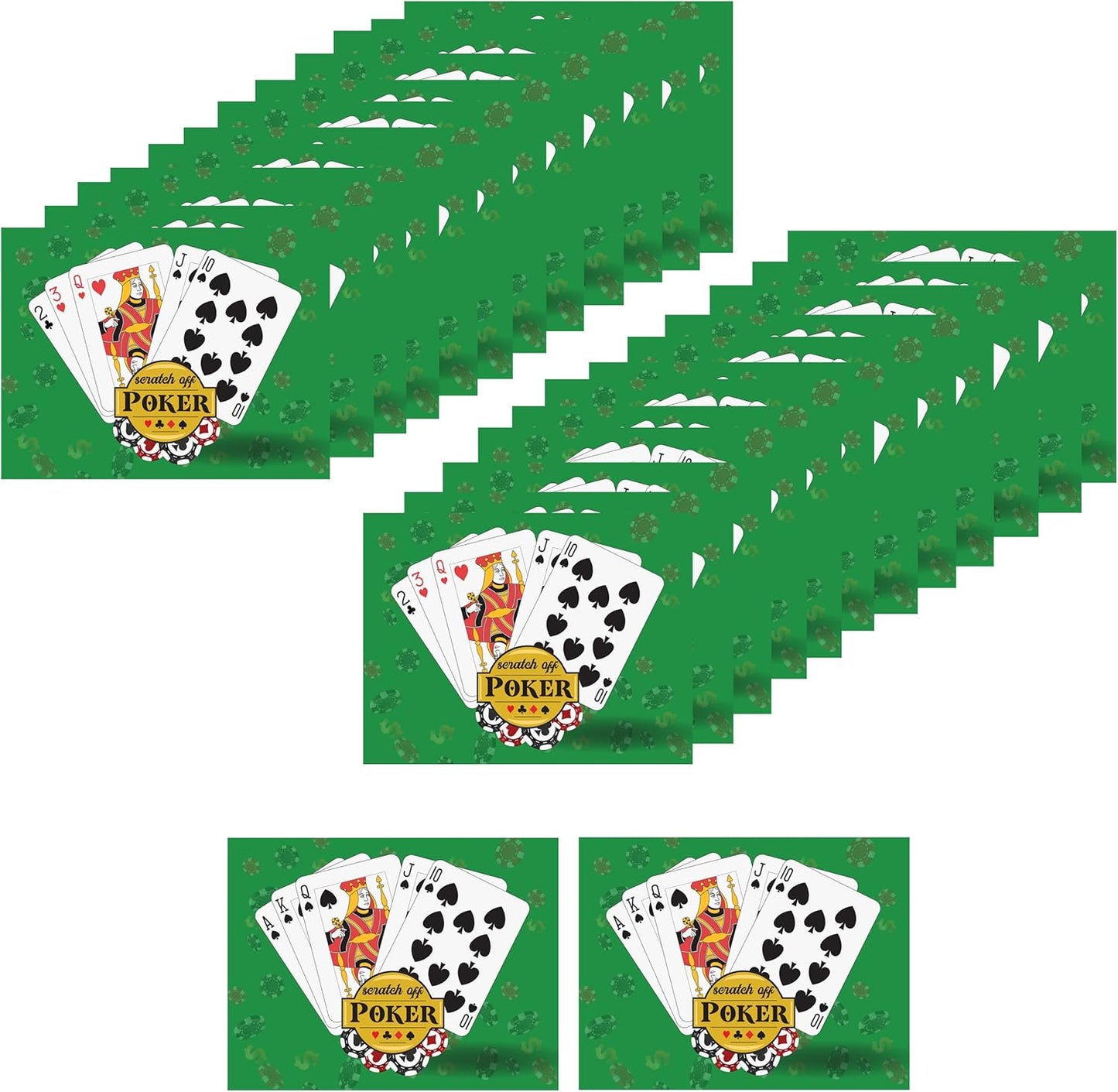 My Scratch Offs Casino Night Party Game - 26 Cards (24 Non-Bingo, 2 Bingo)