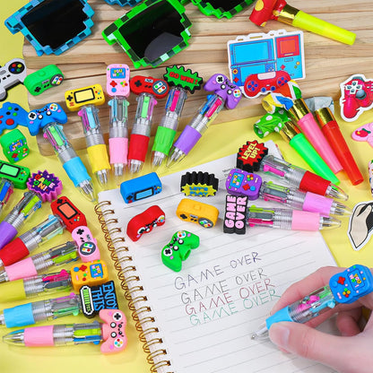 CZWZ 20Pcs Mini Multicolor Pens in One 4-in-1 Cute Pens Bulk for Kids, Fun Kawaii Ballpoint Pens for Birthdays and Children's Party Favors Gifts Teacher School Supplies