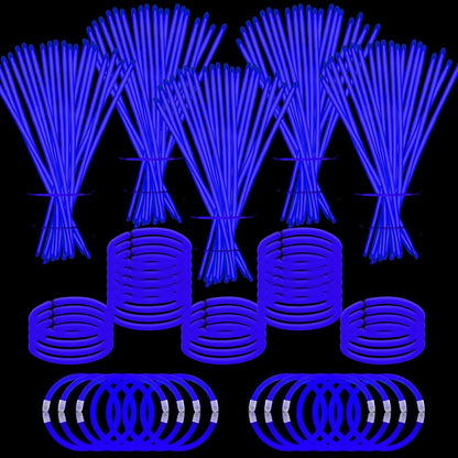 500 PCS White Glow Stick Bracelets Necklaces 8" Glowsticks with Connectors Bulk Glow in The Dark Party Supplies Light Up Neon Party Favor for Christmas NewYear Valentine’s Day Wedding