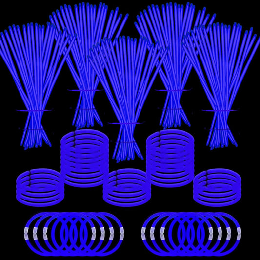 500 PCS White Glow Stick Bracelets Necklaces 8" Glowsticks with Connectors Bulk Glow in The Dark Party Supplies Light Up Neon Party Favor for Christmas NewYear Valentine’s Day Wedding