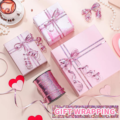 woric 600 Yards Gold Curling Ribbon 1/5 Inch Balloon String Ribbon Metallic Gold Ribbons for Mothers Day Balloon Gift Wrapping Art Crafts Wedding Party Decorations