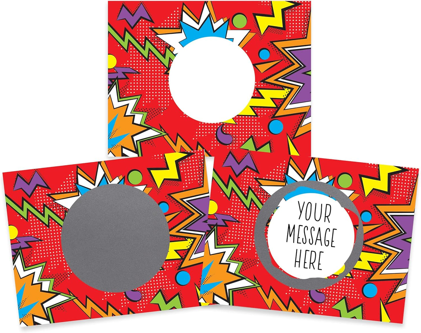 My Scratch Offs - Customizable Scratch-Off Cards Graffiti Design for Prizes, Classroom Rewards & Teacher Supplies, 50 Pack