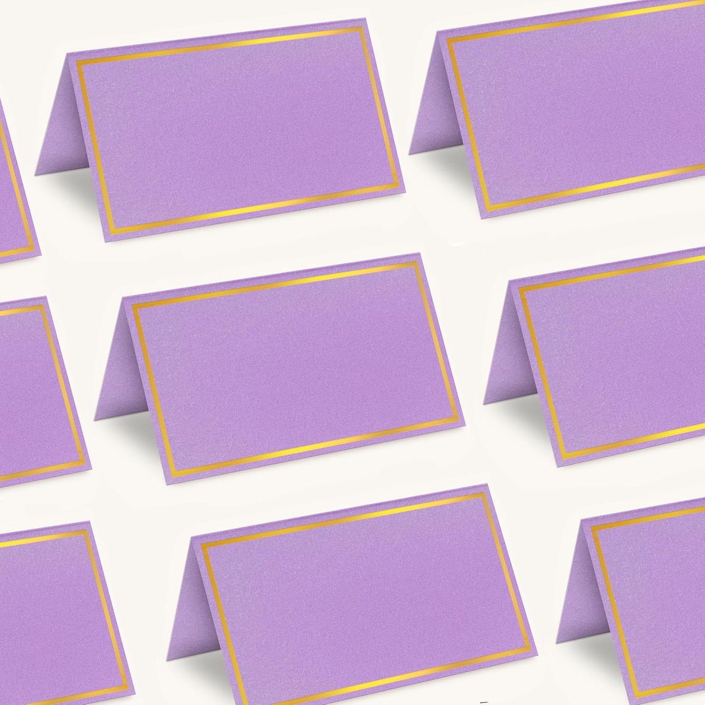 100 Pack Gold Table Cards Place Cards Name Cards for Table Setting, 250g Pearled Table Tents Name Tents, Avery Place Cards for Wedding, Meeting, Party, Reserved Seating Sign (Gold)
