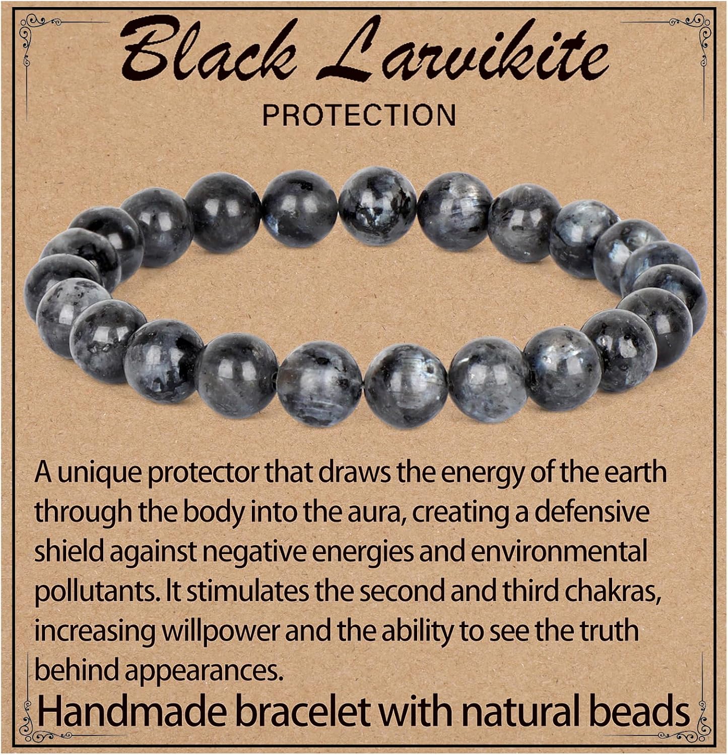 LPBeads Handmade Natural Gemstone Stretch Elastic Bracelet Healing Crystal Round Stone Beads Jewelry Gifts for Women Men