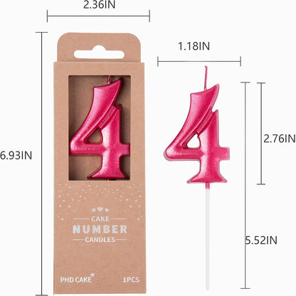 PHD CAKE 2.76 Inch Elegant Gold 1 Number Birthday Candles, Gold Number Candles, Cake Number Candles, Party Celebration