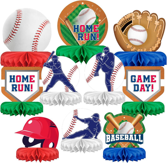 Happy Birthday Decorations Set - Colorful Themed Honeycomb Centerpiece, Table Decoration for Kids' Birthday Party Supplies