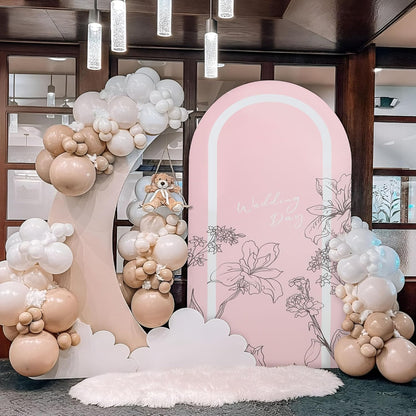 3-Piece Arch Cover Bundle – 7.2FT, 6.6FT & 6FT Stretch Spandex Backdrop Set – Wedding, Birthday & Photo Booth Arch Covers for Every Event