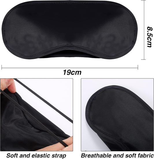 50 Pieces Eye Mask Sleep Masks Bulk Sleeping Blindfold Eye Cover for Games Team Building Party Travel with Nose Pad and Adjustable Strap for Women Men