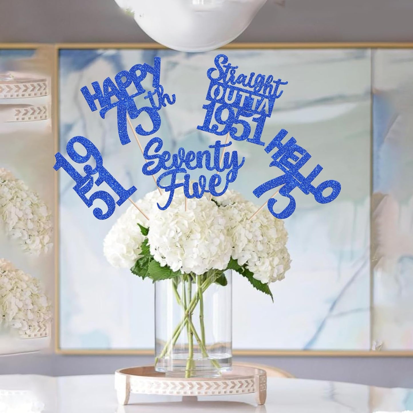 15 PCS 50th Birthday Centerpiece Sticks Fifty Happy 50th Straight Outta 1976 Table Flower Centerpieces Sticks Cheers to 50 Floral Decorations for 50th Birthday Party Centerpieces Supplies Black