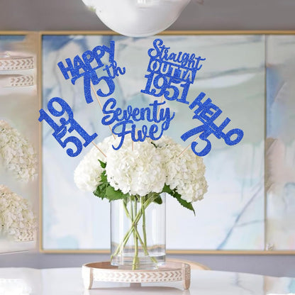 15 PCS 50th Birthday Centerpiece Sticks Fifty Happy 50th Straight Outta 1976 Table Flower Centerpieces Sticks Cheers to 50 Floral Decorations for 50th Birthday Party Centerpieces Supplies Black