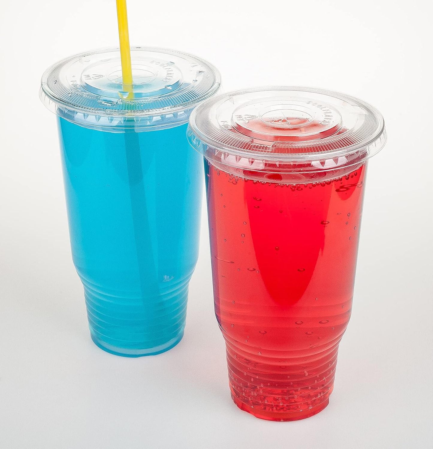 Golden Apple Cup series, 9oz Clear Plastic cups with Flat lids no hole 50sets