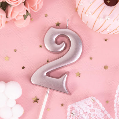 PHD CAKE 2.76 Inch Elegant Gold 1 Number Birthday Candles, Gold Number Candles, Cake Number Candles, Party Celebration