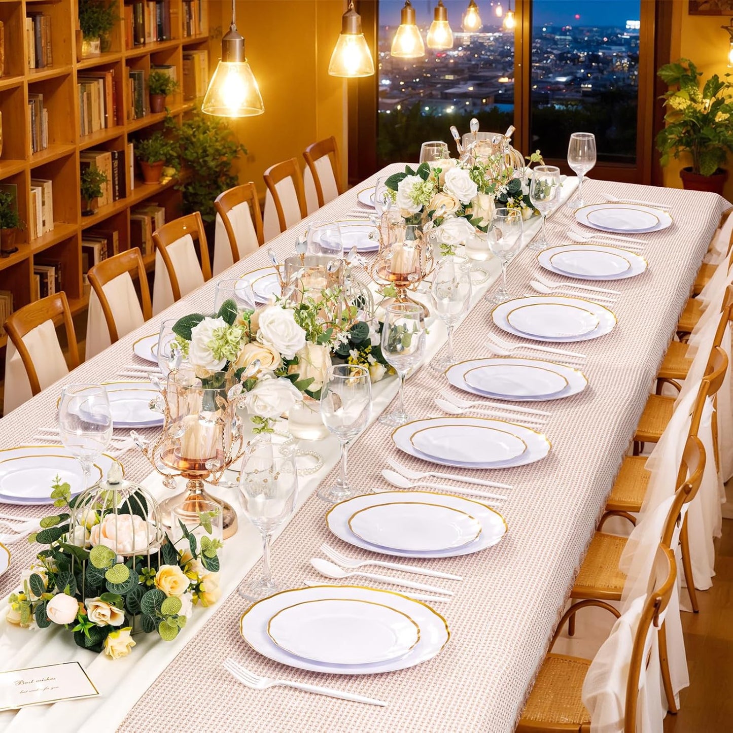 Supernal 360pcs Silver Plastic Cutlery,Elegant Plastic Silverware,Silver Hammed Silverware,Disposable Flatware,Include 120 Forks,120 Knvies,120 Spoons,Perfect for Birthday,Party,Wedding