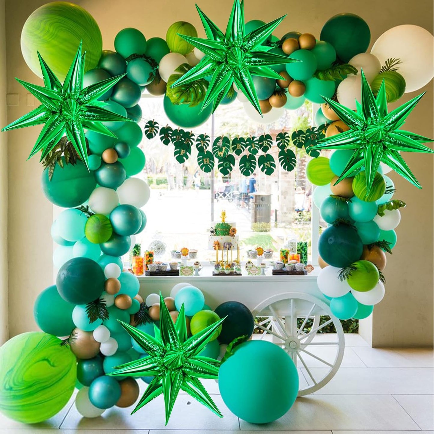 ZAKVOOR 60 Pcs Star Balloons 12 Spike Foil Explosion Party Decoration Balloons for Christmas New Year Eve Birthday (Silver)