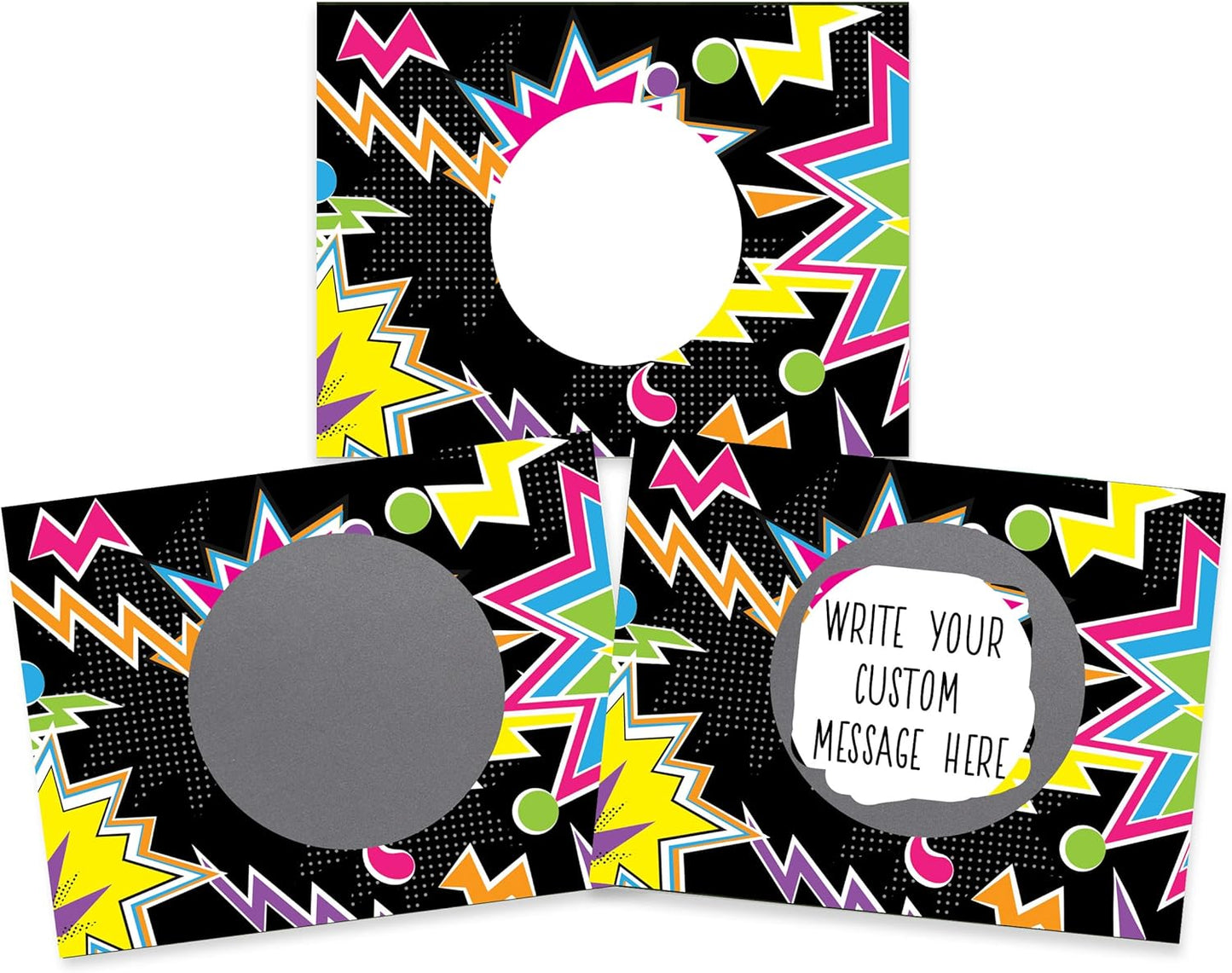 My Scratch Offs - Customizable Scratch-Off Cards Graffiti Design for Prizes, Classroom Rewards & Teacher Supplies, 50 Pack