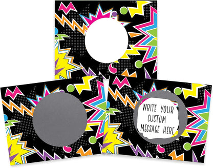 My Scratch Offs - Customizable Scratch-Off Cards Graffiti Design for Prizes, Classroom Rewards & Teacher Supplies, 50 Pack