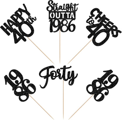 15 PCS 50th Birthday Centerpiece Sticks Fifty Happy 50th Straight Outta 1976 Table Flower Centerpieces Sticks Cheers to 50 Floral Decorations for 50th Birthday Party Centerpieces Supplies Black