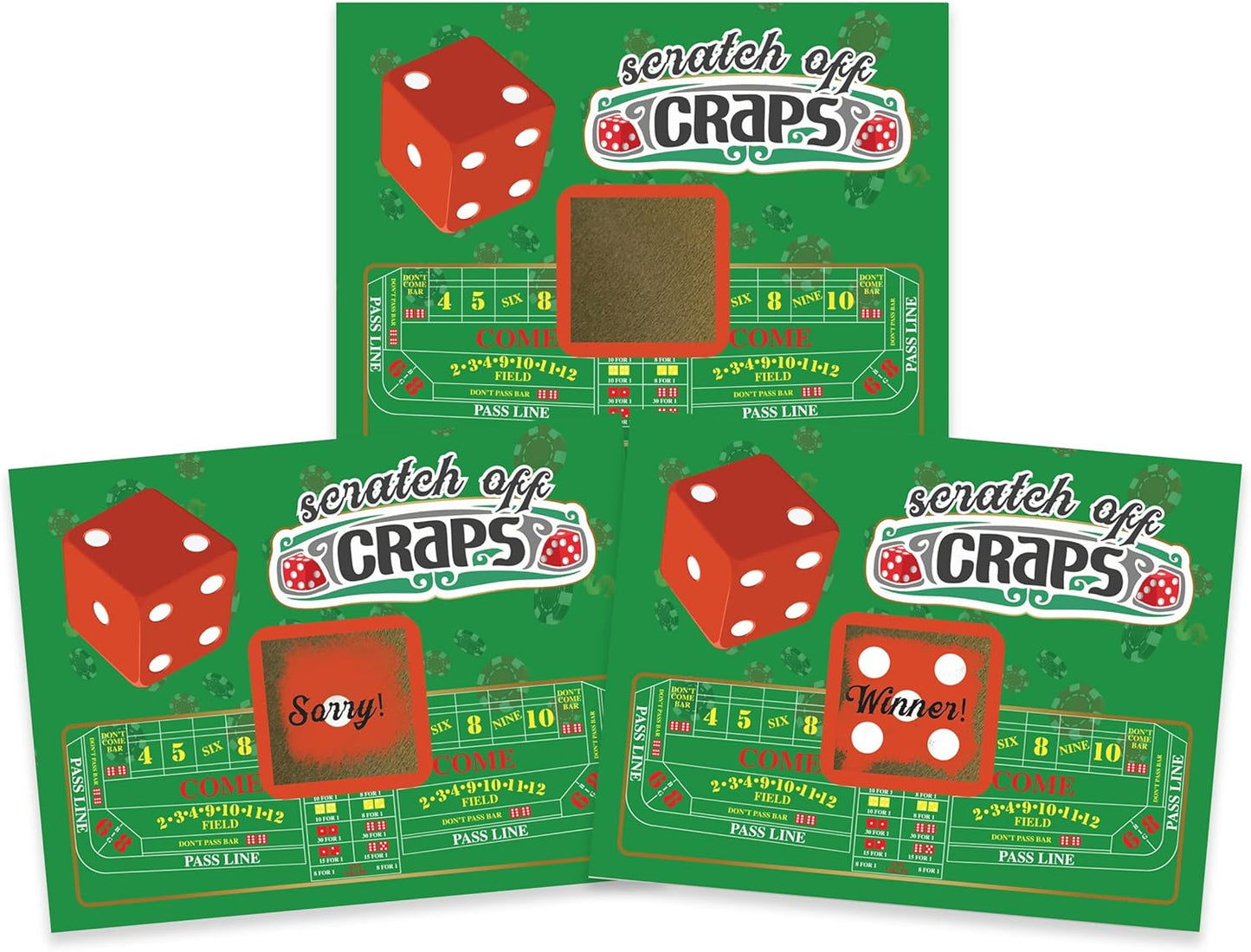 My Scratch Offs Casino Night Party Game - 26 Cards (24 Non-Bingo, 2 Bingo)