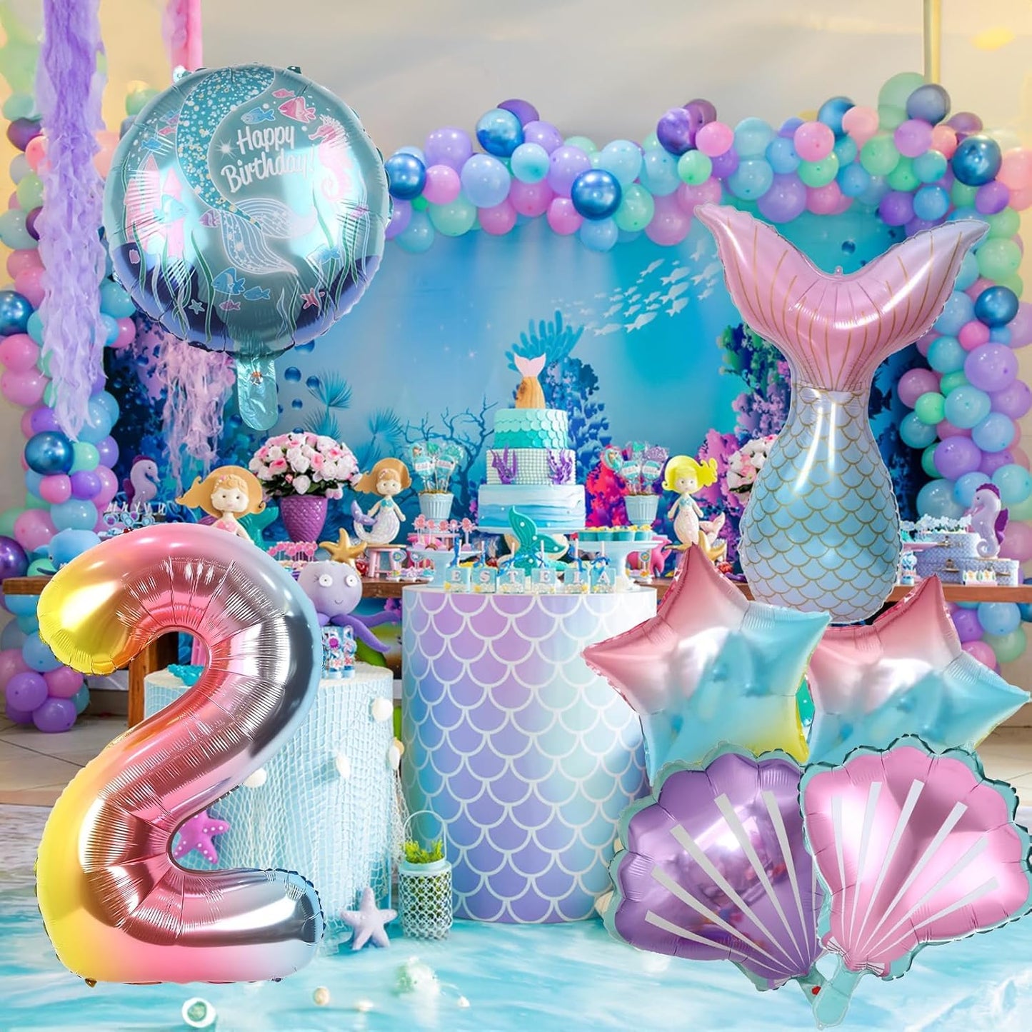 Dinosaur 5th Birthday Decorations, Dinosaur Birthday Party Decorations with Giant Inflatable Dinosaur Balloons 40 Inch Helium Foil Mylar Number 5 Balloons for Dinosaur Theme Birthday Party Decorations