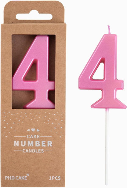 PHD CAKE 2.76 Inch Modern Gold 2 Number Birthday Candles, Gold Number Candles, Cake Number Candles, Party Celebration