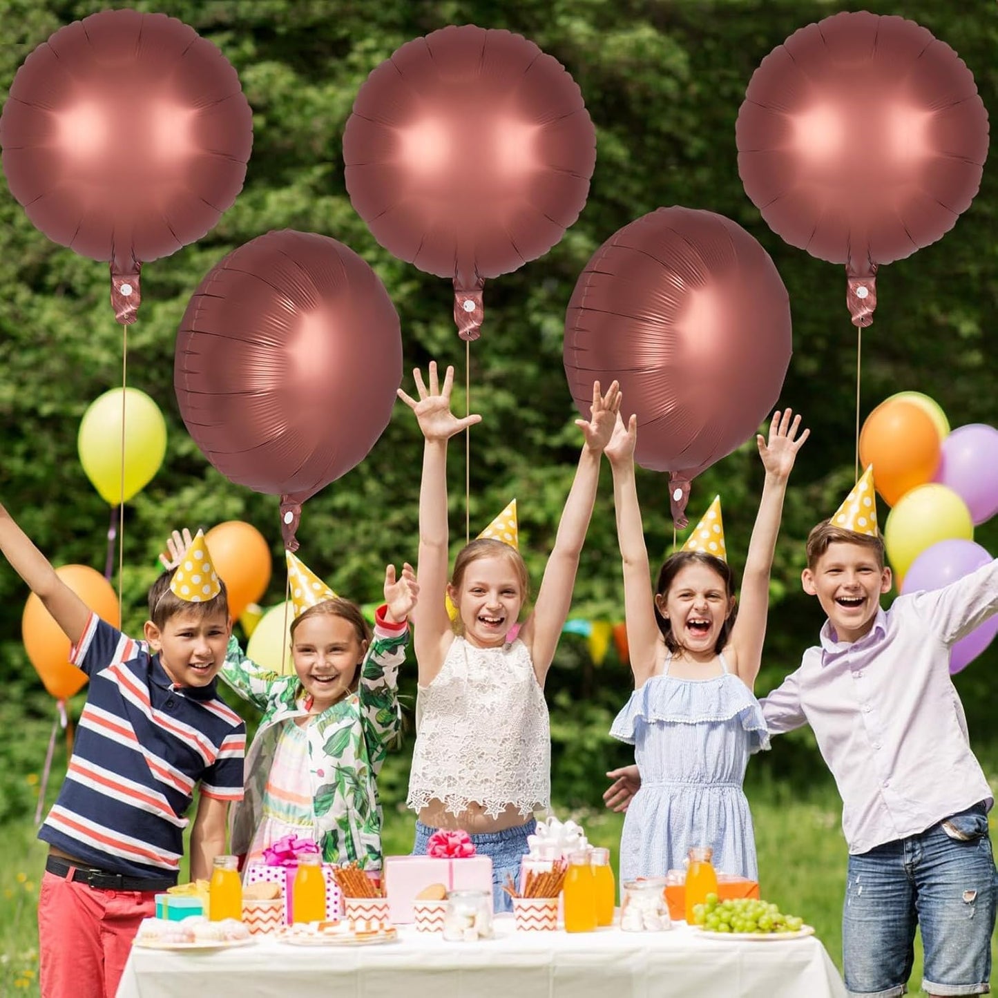 20 Pcs Black Round Shaped Balloons,18 Inch Round Foil Balloon,Giant Round Mylar Balloon Helium Balloons for Birthday Party Baby Shower Wedding Decorations (Black)