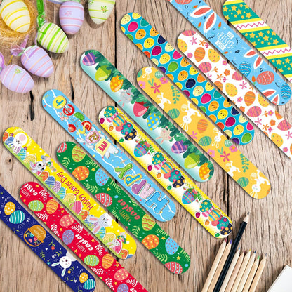 48 pcs 4th of July Slap Bracelets Toys, 4th of July Party Favors Supplies Patriotic Accessories Decorations