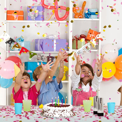 8 PCS Confetti Poppers Cannons for Wedding Birthday Graduation Baby Shower Anniversary Christmas New Year's Kids Fun Party Supplies Decorations and Favors (Pink + Gold)