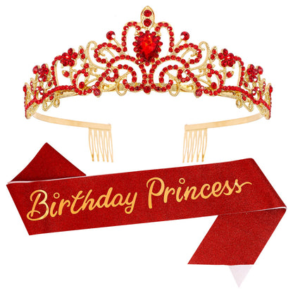 Princess Birthday Tiara - Happy Crown for Girls & Women, Decorative Accessory
