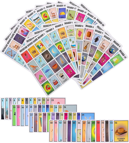 Mexican Bingo Games in Spanish English for 20 Players,Millennial Bilingual Puerto Rico Game Cards,Baraja Mexicana Juegos para Baby Shower,Schools,Cinco de Mayo and Mexican Party