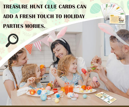 Easter Treasure Hunt Clue Game, Religious Games Jesus Scavenger Hunt Cards, Indoor Outdoor Christian Holiday Party Supplies, 12 Cards with Colorful Envelopes, 01
