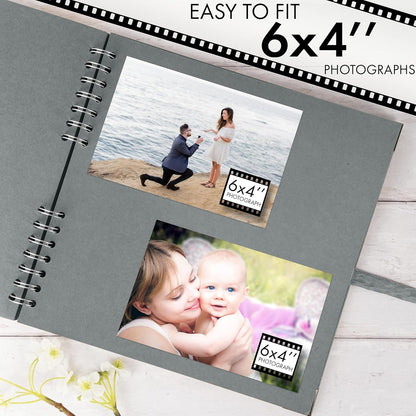 Bstorify Scrapbook Album 60 Pages (8 x 8 Inch) Brown Thick 200gsm Kraft Paper, Photo Album Scrapbook, Memory Book - Ideal for Your Scrapbooking Albums Art & Craft Projects