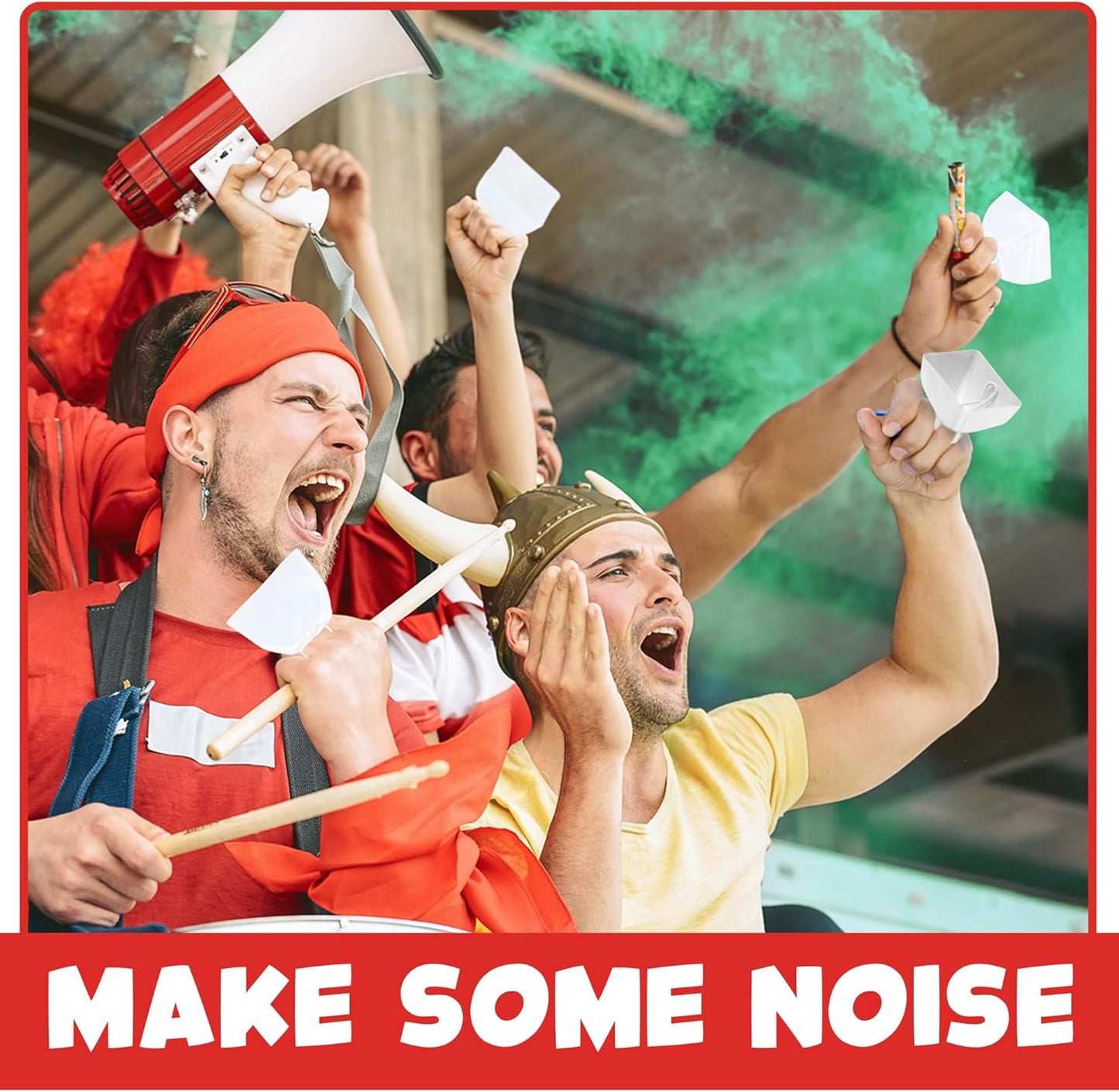 Metal Cowbell - 12 Pack, 3 Inch Red Cow Bells for Sporting Events, Cheering, Spirit, Loud Cow Bell Ideal Hand Percussion Cowbells Noise Makers for Sporting Events, Football Games, and Celebrations