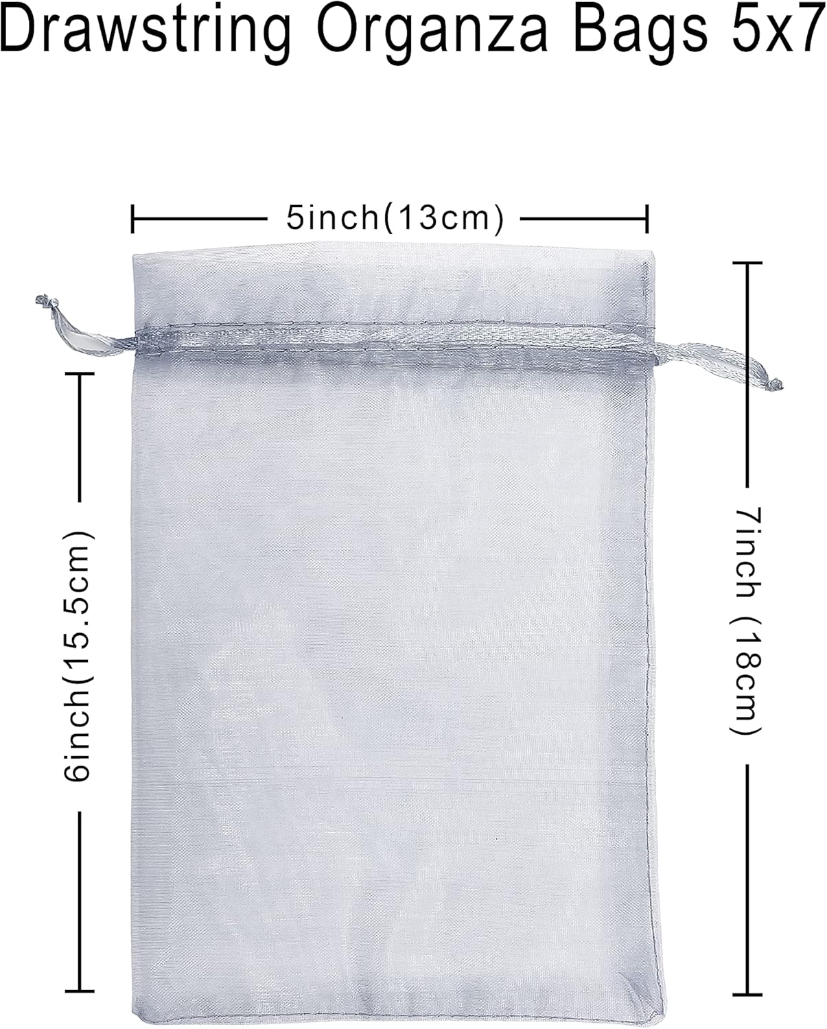 Jexila 120PCS Sheer Organza Bags 5X7 inches Mesh Drawstring Gift Bags Small for Jewelry Wedding Party Baby Shower Favor Bags (Rainbow )