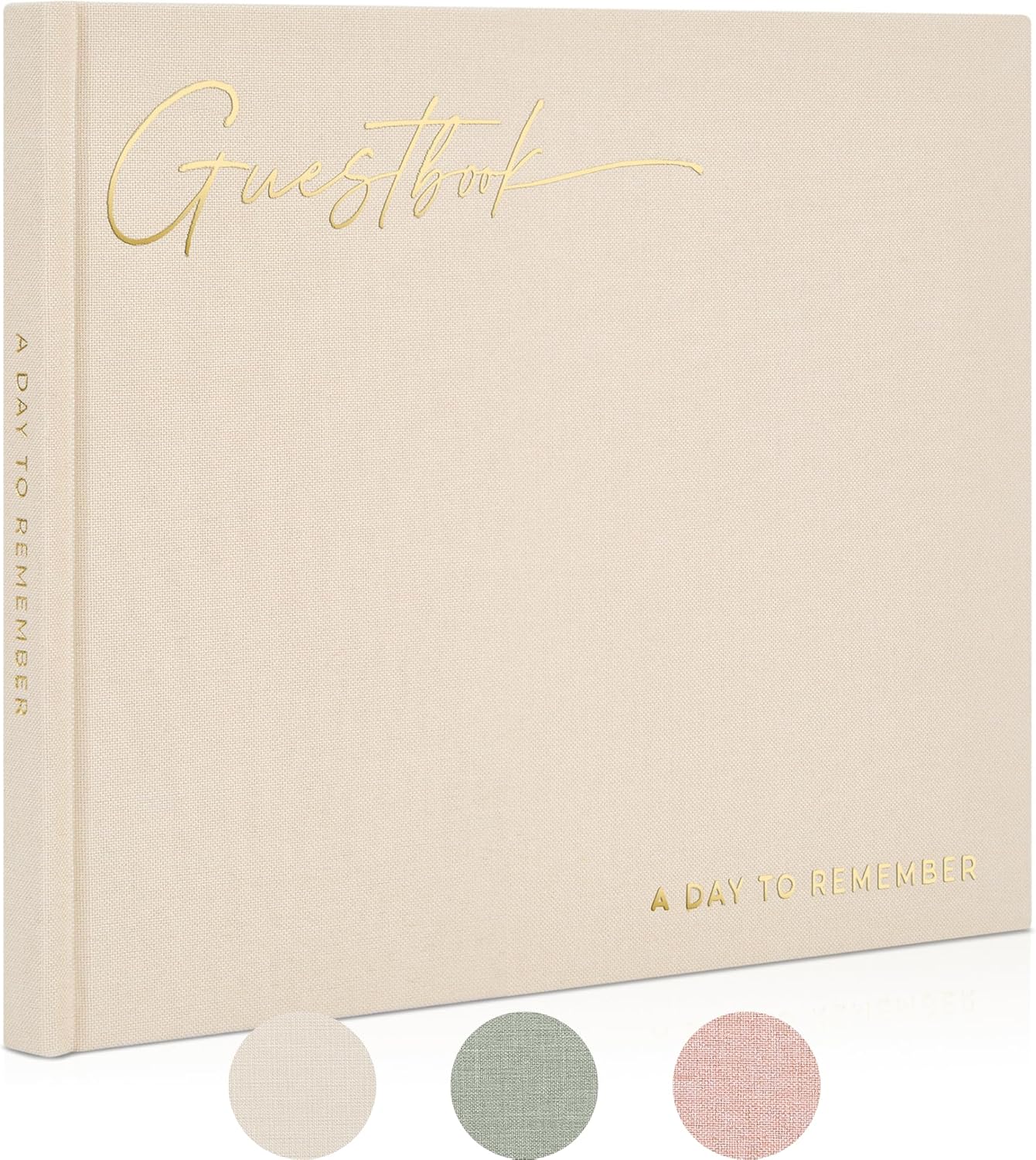 ZICOTO Beautiful Wedding Guest Book for Your Wedding Reception - Simply Elegant Guestbook to Sign in and Add Polaroid Photos - The Perfect Baby Shower Guest Book for The Special Day