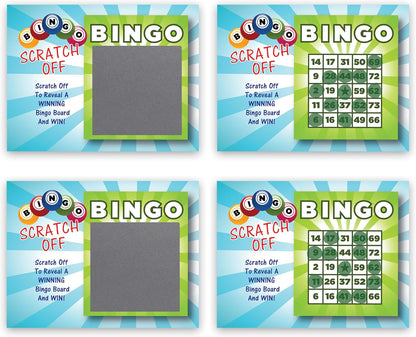My Scratch Offs Casino Night Party Game - 26 Cards (24 Non-Bingo, 2 Bingo)