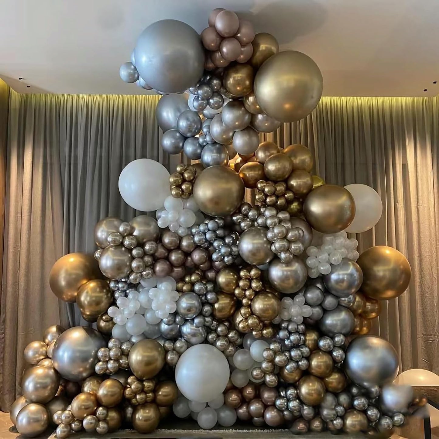 Party Balloons 12inch 50 Pcs Latex Confetti Balloons Birthday Balloons Party Decoration Wedding Baby Shower Christmas Party-Confetti Silver
