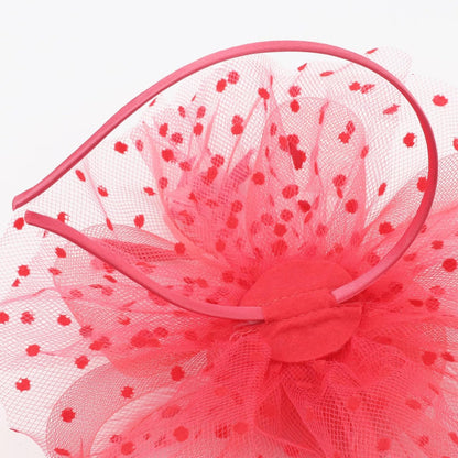 DRESHOW Fascinators Hat Flower Mesh Ribbons Feathers on a Headband and a Clip Tea Party Headwear for Girls and Women - Colors B
