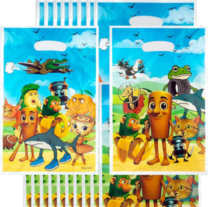 TJLMCORP Italian Brainrot Party Game, Pin the Tail Party Game Set With 24 Stickers and and 2 Blindfolds, Tralalero Themed Birthday Party Supplies, Brain Rot Party Decorations（Tung Tung Tung Sahur）