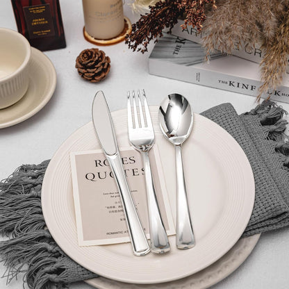 N9R 200 PCS Gold Plastic Silverware - Disposable Gold Plastic Silverware Cutlery Set, 100 Forks, 50 Spoons, 50 Knives for Party, Birthday, Wedding