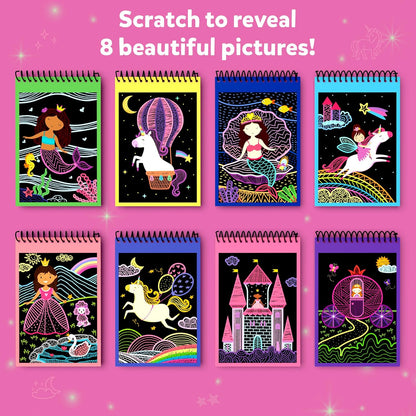 Skillmatics Party Favors (Pack of 15) - Magical Scratch Art Set for Kids, Unicorns & Princesses, Pink Goodie Bag, DIY Art & Craft Activity, Gifts for Girls, Boys Ages 3, 4, 5, 6, 7, 8