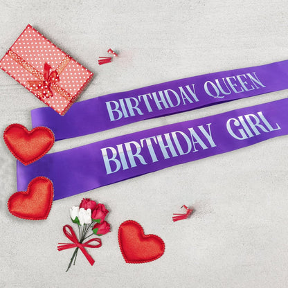 Birthday Girl Sash, Pink Foil White Birthday Sash for Girl Sweet 16th 18th 20th 21st 30th Fun Birthday Party Gifts Favors Decorations