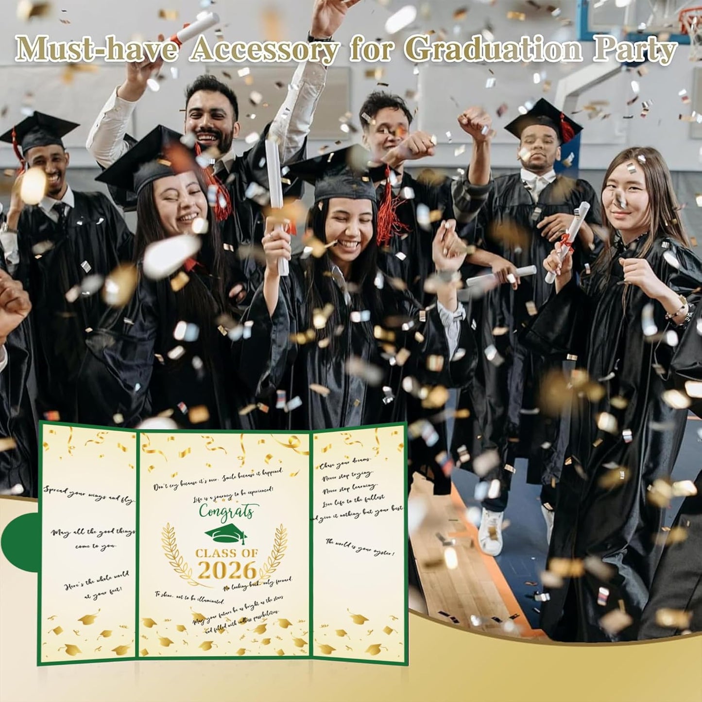 Graduation Decorations 2026 - Graduation Guest Book for Class of 2026, Signature Board Sign for High School & College Graduation Party Decor