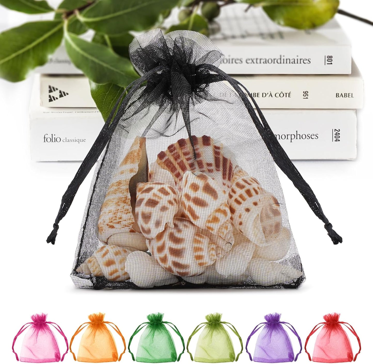ANZNKU 50PCS White Organza Bags 3x4, Small Gift Bags Bulk for Sachet Jewelry Candy Treat, Mini Mesh Bag Drawstring for Wedding Bridal & Baby Shower, Party Favor Bag for Easter Mothers Day Birthday