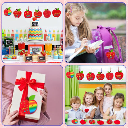 JULMELON 36 PCS Ocean Crafts, Rainbow Scratch Art Under The Sea Party Favors DIY Magic Color Summer Ocean Animals Scratch Cards for Summer Party Favors School Activities