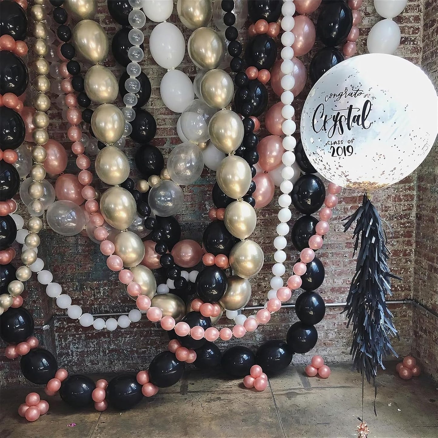 Gold Quick Link Balloons, 60PCS Linking for Balloon Wall Arch Chains, 6inch Linkable for Wedding Birthday Baby Shower Engagement Graduation Party Decorations