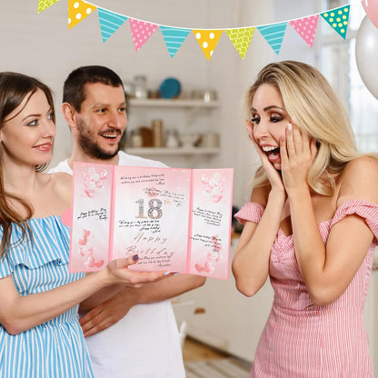 Rose Gold Birthday Party Decorations,18" x 12" Creative Birthday Decorations Guest Sign in Book Alternative, for Men and Women of All Ages, Happy Birthday Party Supplies