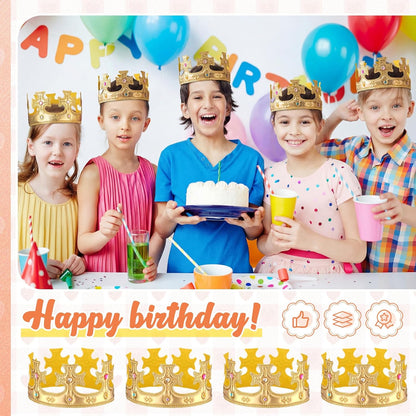 Yaomiao 66 Pieces Foam Princess Tiaras DIY Crowns Kids Party Favors Craft Crystal Diamond Sticker Girls Making Your Own Tiara (Gold)